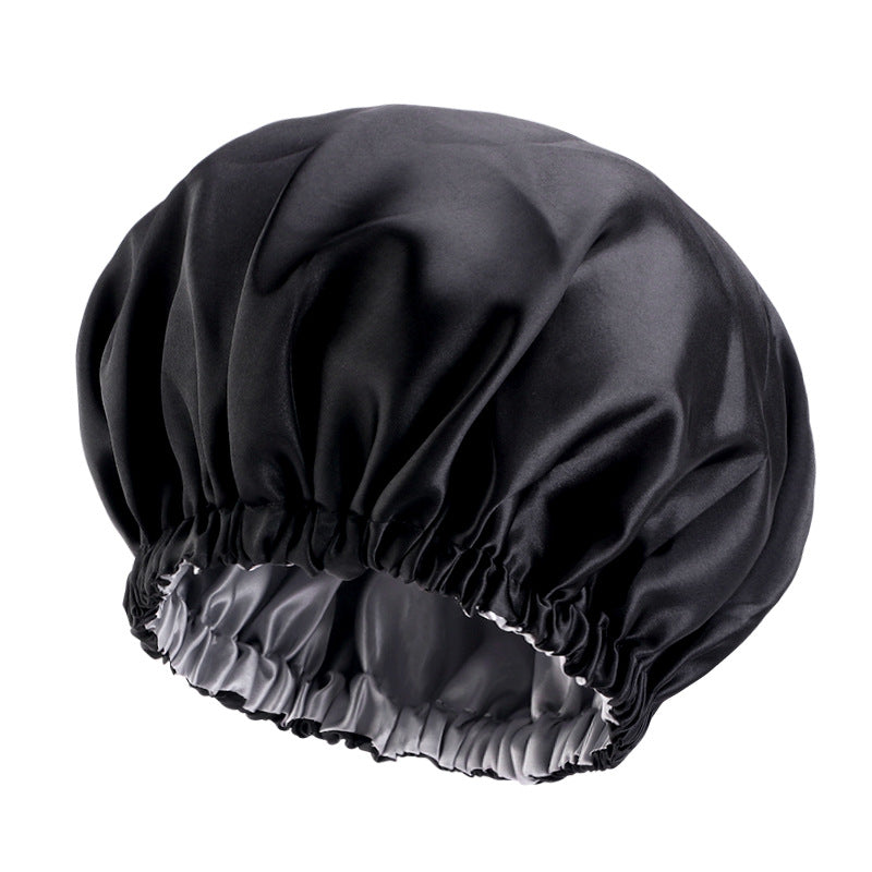 European and American popular double-sided solid color elastic colored nightcap silk beauty makeup cap care cap JDB-454-1