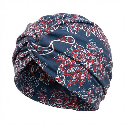 Cross-Border New Style Printed Cross-Twist Hat, Women's Elastic Turban Hat, Indian Hat Jdt-163I