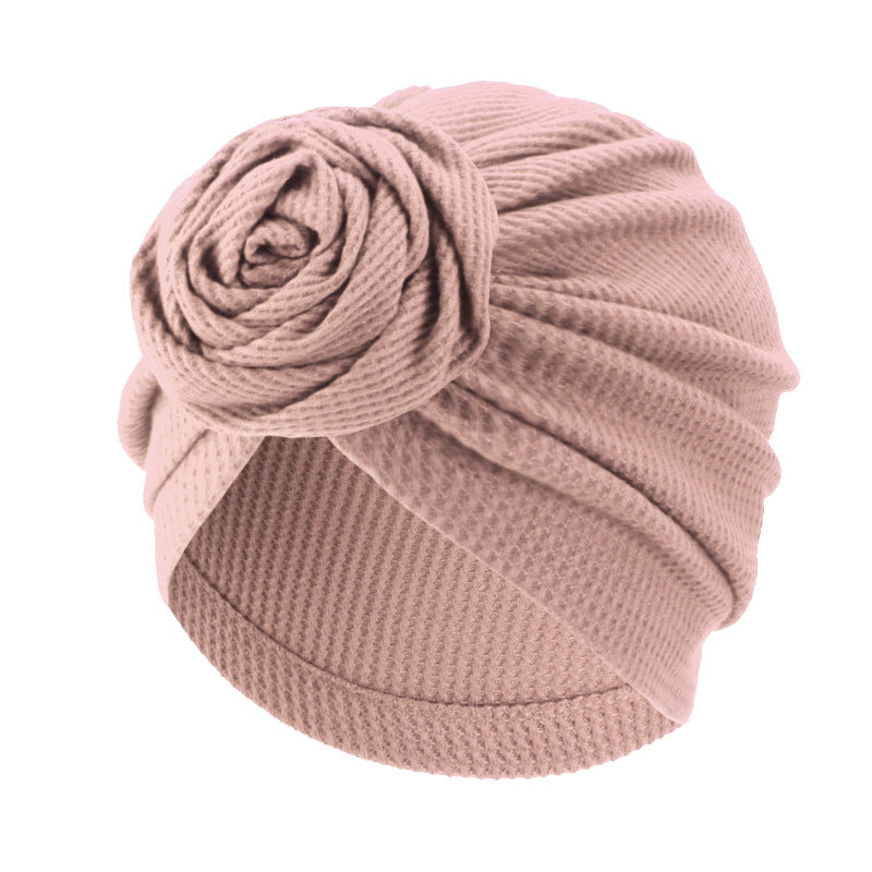 Cross-Border Supply Rose Elastic Turban Hat Ethnic Hat Plaid Cotton Turban Hat Jdt-480C