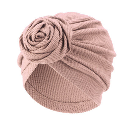 Cross-Border Supply Rose Elastic Turban Hat Ethnic Hat Plaid Cotton Turban Hat Jdt-480C