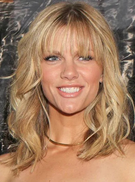 Custom Celebrity Boutique Shoulder Length Wavy Strawberry Blonde Wig 100% Human Hair