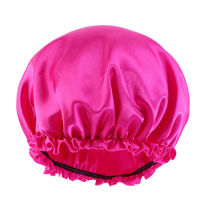 Satin lace nightcap women's round cap hair care CAP Beauty hair cap TJM-250