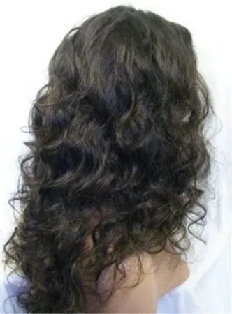 150% Hair Density Custom High Quality Human Hair Sexy Charming Long Wavy Brown Full Lace Wig 20 Inches