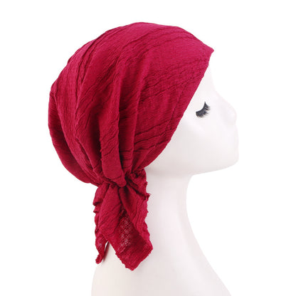 Amazon Bubble Pleated Triangle Cloth Hat Headscarf Hat Sleep Home Maternity Hat Jdt-463E