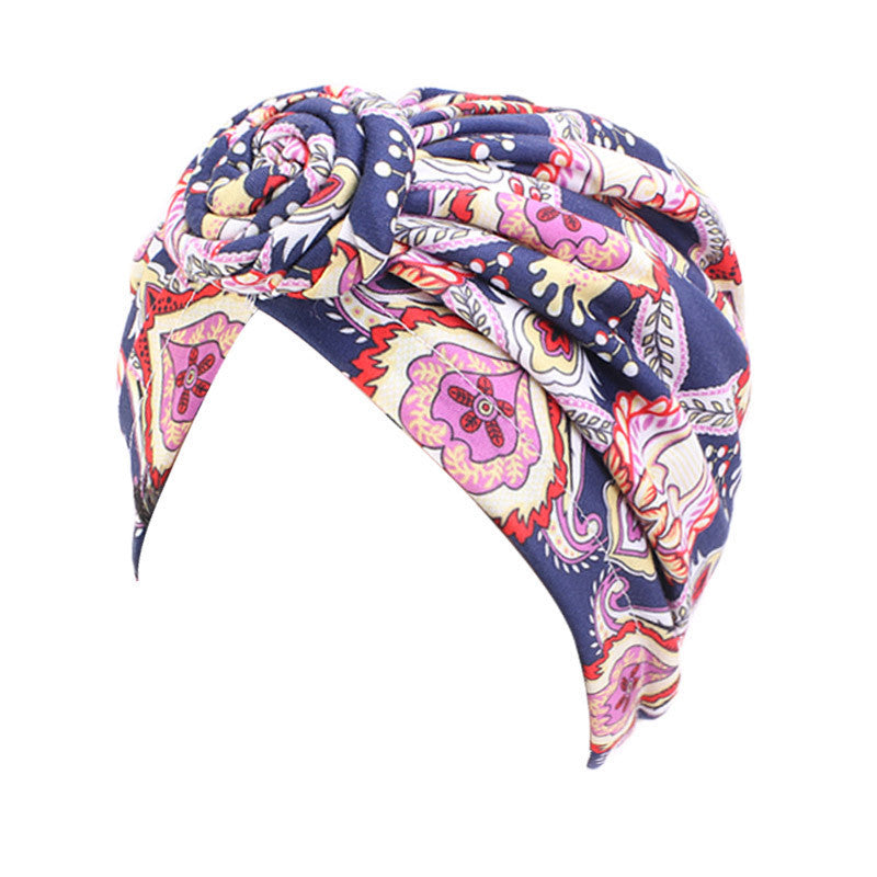 Bohemian style donut turban hat knotted pullover cap ethnic hat TJM-342