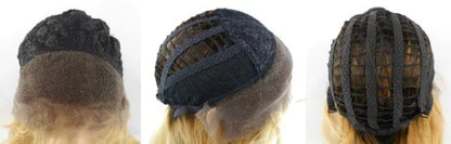 Beyonce Hairstyle Pretty Ombre Medium Wavy Lace Front Wig 100% Human Hair 16 Inches