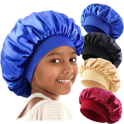 European and American Popular Children's Elastic Wide-brimmed Nightcap Sardin Round Hat Hair Care Tapes TJM-301