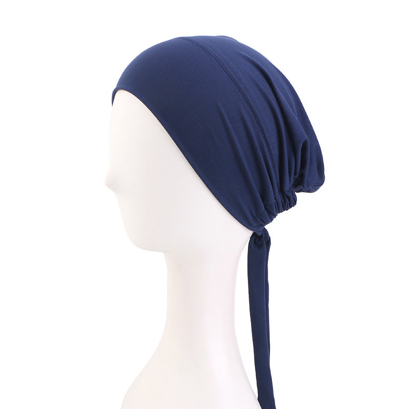 New Super Soft Elastic Cloth Ethnic Style Ribbon Base Hat Turban Chemotherapy Hat Jdt-31-1