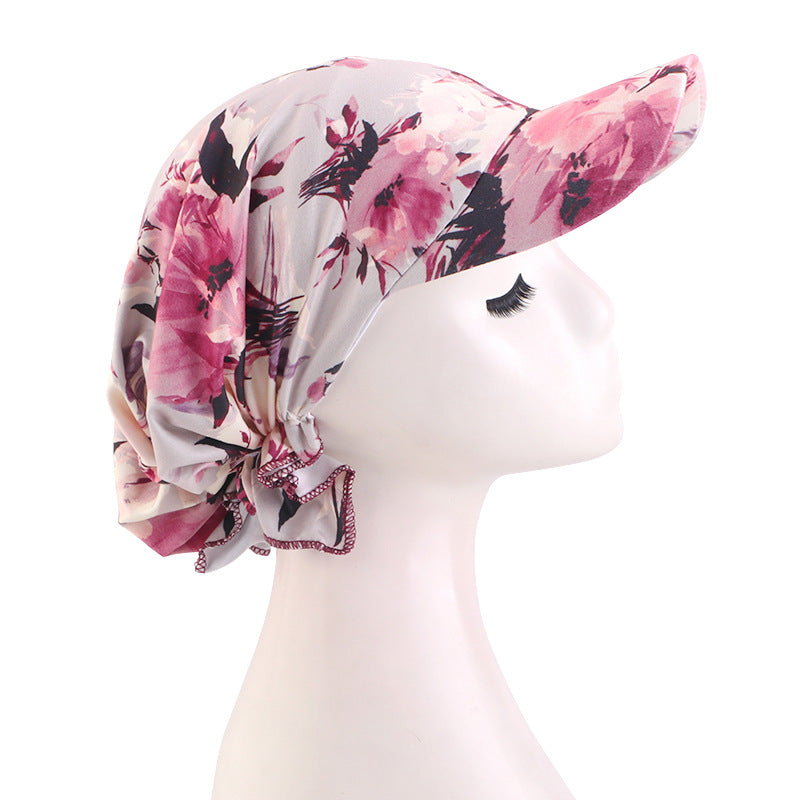Spring and Summer Style Cashew Print Brimmed Baseball Cap Outdoor Sunshade Headwrap Ethnic Cloth Hat Jdt-234C