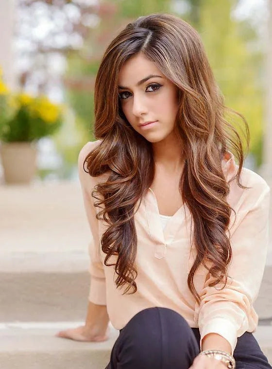 Graceful Long Deep Wave Lace Front Human Hair Wig 24 Inches