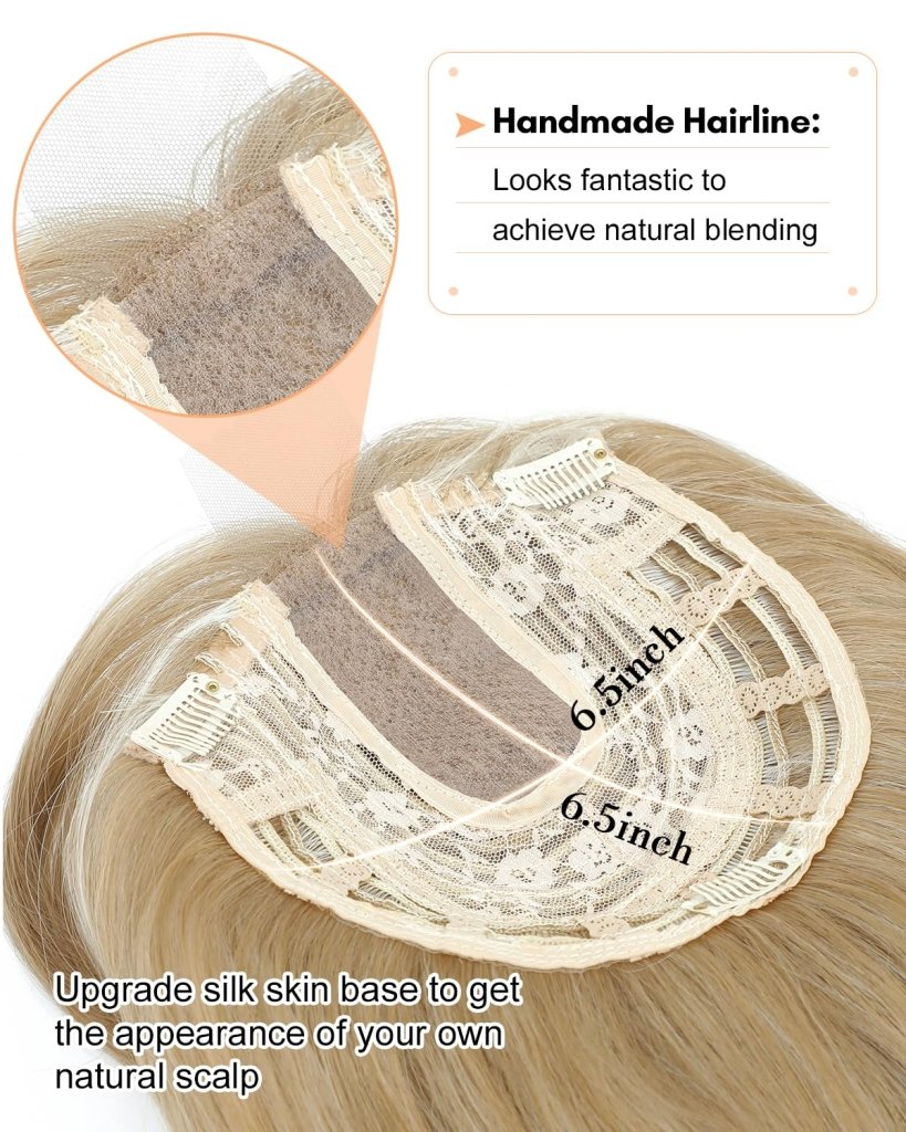 20Inch Wavy Hair Topper for Women Add Volume&Cover Thinning Hair with Natural Looking Hair Piece