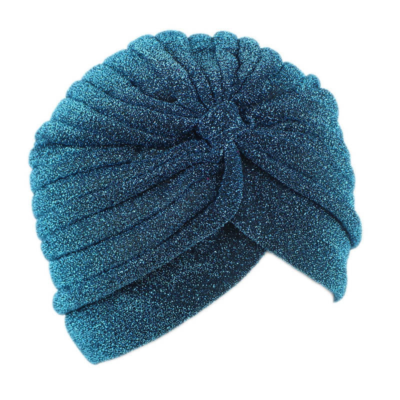 Ethnic Bright Silk Turban Hat Indian Hat Baotou Hat Chemotherapy Hat