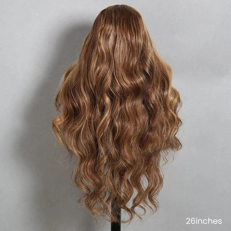 Parrucca ondulata bionda miele affascinante