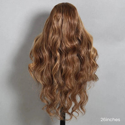 Parrucca ondulata bionda miele affascinante