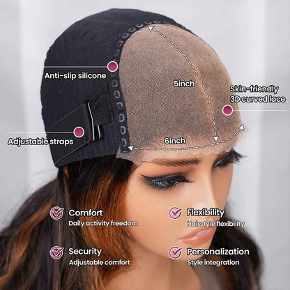 Parrucca ondulata bionda miele affascinante