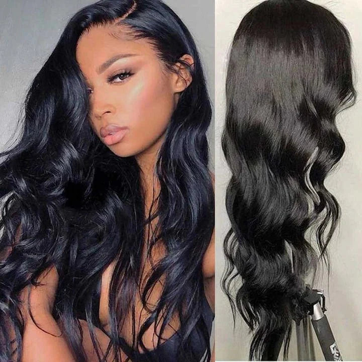 Partial Body Wave Classical Mid-part Body Wave Human Hair Wig – WigKiss
