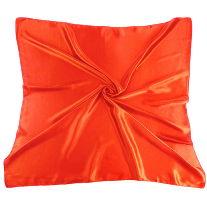 New Amazon Satin Square Scarf, Imitation Silk Pure Color Head Scarf, Ethnic Style Turban Hat Jdwj-28B