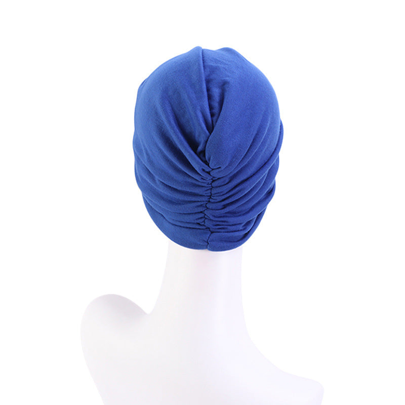 Ethnic Style Turban Hat, Imitation Cotton Twisted Cross Hat, Indian Hat, Chemotherapy Hat, Baotou Hat