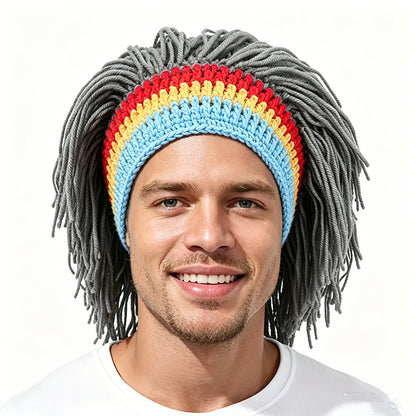 Cross-Border New Style Hand-Knitted Woolen Hat, Wig Hat, Pullover Hat, Funny Hat for Events and Gatherings Jdu-144