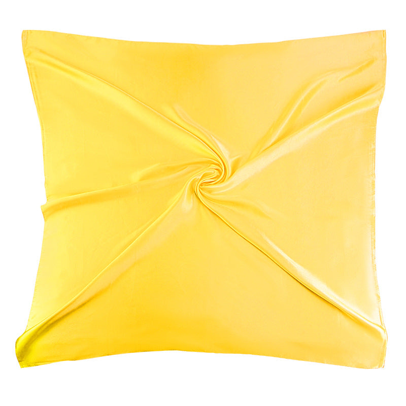 New Amazon Satin Square Scarf, Imitation Silk Pure Color Head Scarf, Ethnic Style Turban Hat Jdwj-28B