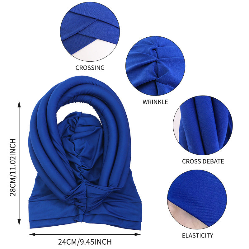 New Cross-border Hat Three-dimensional Twist Sponge African Hat Twist Hat Cross Ethnic Hat Baotou Hat JDT-497