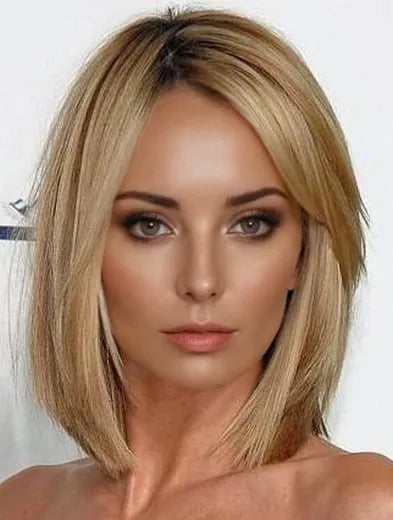 Hot Sale Charming Medium Golden Brown 12 Inches 100% Human Hair Bob Wig