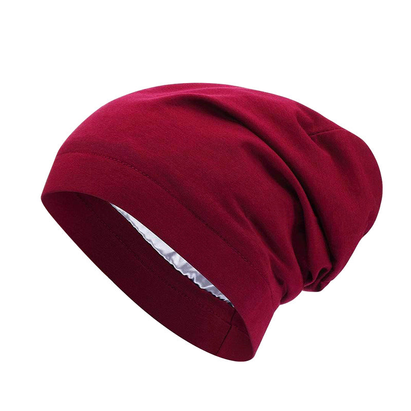 Europe and the United States popular elastic wide-brimmed turtle hat lined with Sade home cap chemotherapy cap Amazon