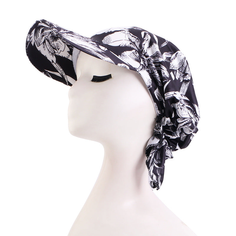 Spring and Summer Style Cashew Print Brimmed Baseball Cap Outdoor Sunshade Headwrap Ethnic Cloth Hat Jdt-234C