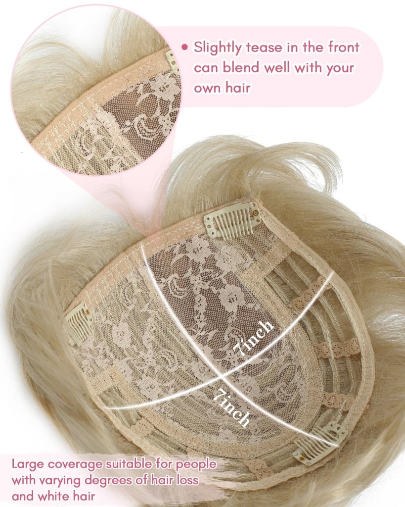 Hair Topper Short Pixie Cut Pieces for Women with Thinning Human Hair Wigs