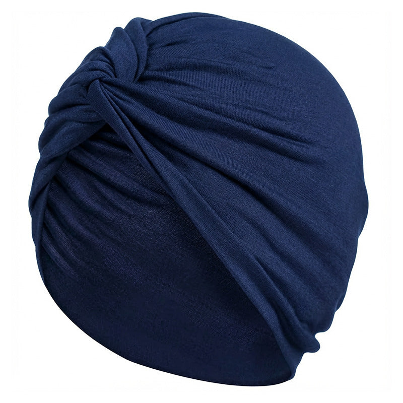 New Thickened Ethnic Style Elastic Cross-Twist Hat, Headscarf Hat, Indian Hat, Headwrap Hat Jdt-163J