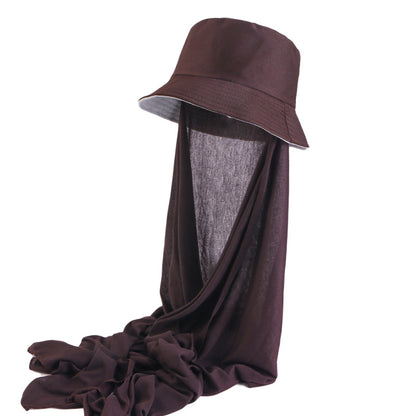 Summer ethnic hat basin hat scarf integrated hat sun-proof fisherman hat scarf toe cap JDPM-58