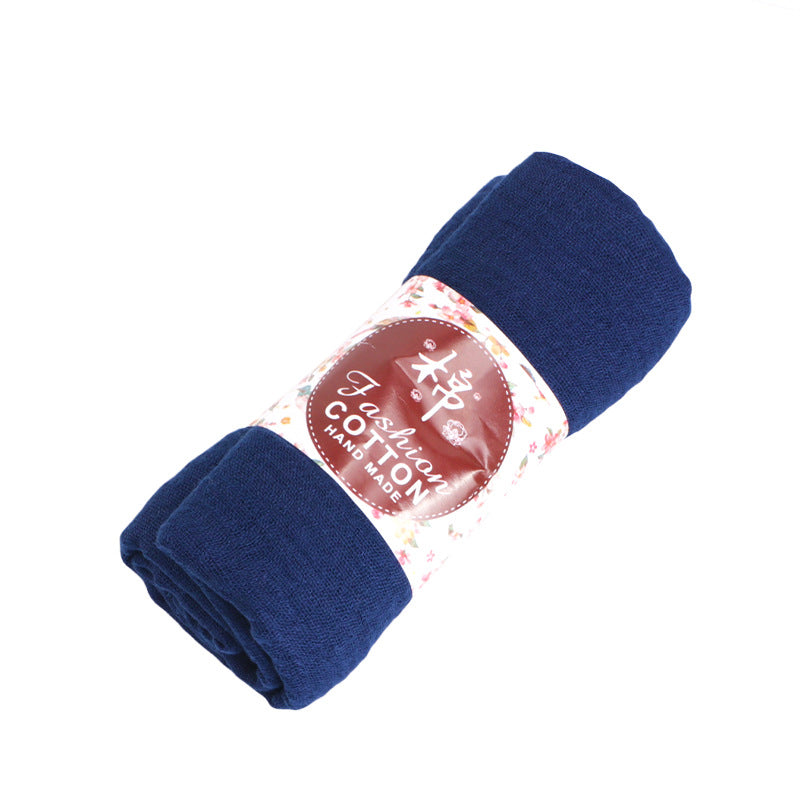 Breathable cotton and linen headscarf, bubble gauze scarf, wrapped headscarf, headscarf cap JDWJ-32