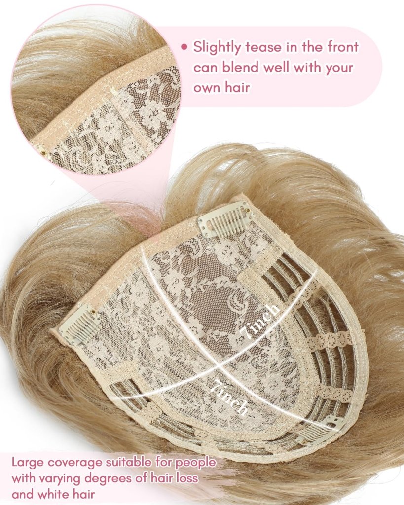 Hair Topper Short Pixie Cut Pieces for Women with Thinning Human Hair Wigs