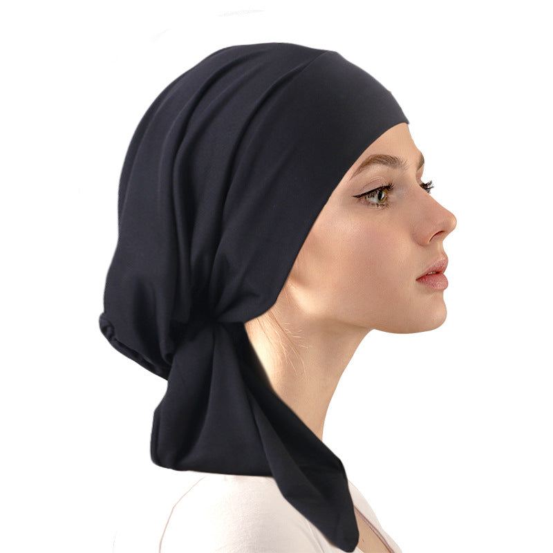 Cross-Border Supply Elastic Streamer Headscarf Hat, Head Wrap Hat, Base Hat, Chemotherapy Hat Jdt-31A