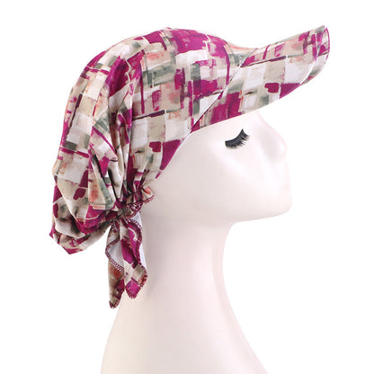Spring and Summer Style Cashew Print Brimmed Baseball Cap Outdoor Sunshade Headwrap Ethnic Cloth Hat Jdt-234C