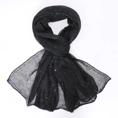 Paillette Chiffon Scarf
