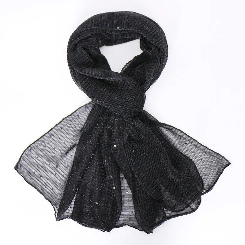 Paillette Chiffon Scarf