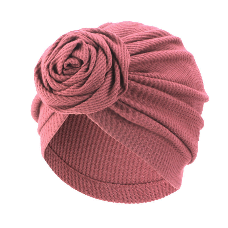 Cross-Border Supply Rose Elastic Turban Hat Ethnic Hat Plaid Cotton Turban Hat Jdt-480C
