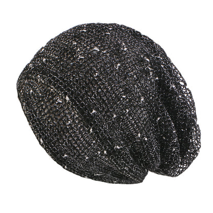 Cross border new breathable cotton and linen mesh hat, headscarf hat, twisted braid hat, double-layer pullover hat JDU-59