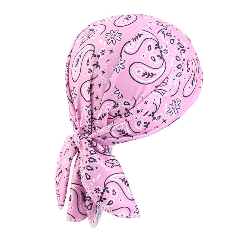 New Cashew Flower Pirate Hat Headscarf Hat Street Dance Strap Headband Cap Strap Riding Hat JDD-09G