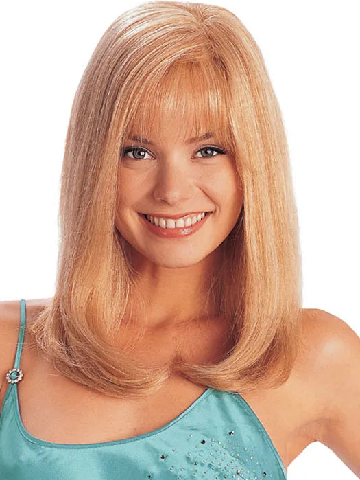 Custom Hand Tied 100% Human Hair Medium Straight Elegant 16 Inches Hair Wig