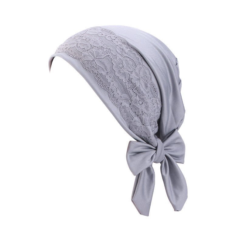New source lace hat edge elastic ribbon headscarf cap, toe cap, base cap, chemotherapy cap