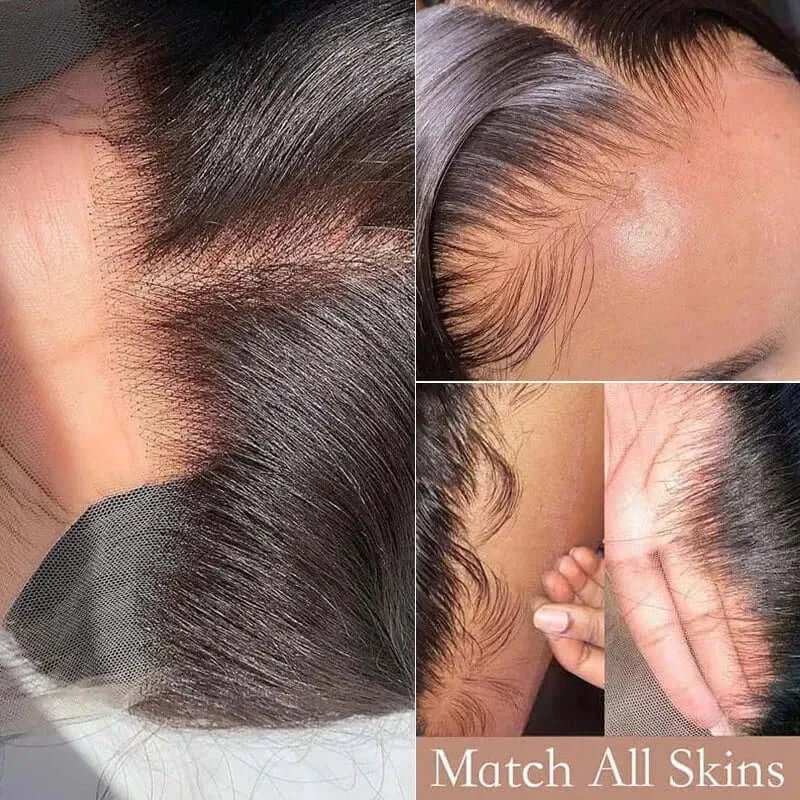 Parrucche con chiusura in pizzo trasparente 4*4 a onde profonde