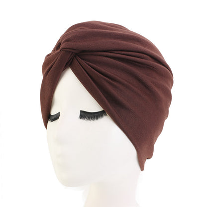 Ethnic Style Turban Hat, Imitation Cotton Twisted Cross Hat, Indian Hat, Chemotherapy Hat, Baotou Hat