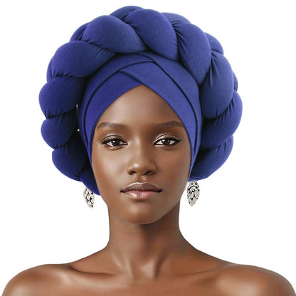Cross-border supply three-dimensional sponge twist braid headscarf hat African hat ethnic style clothing hat JDT-488A
