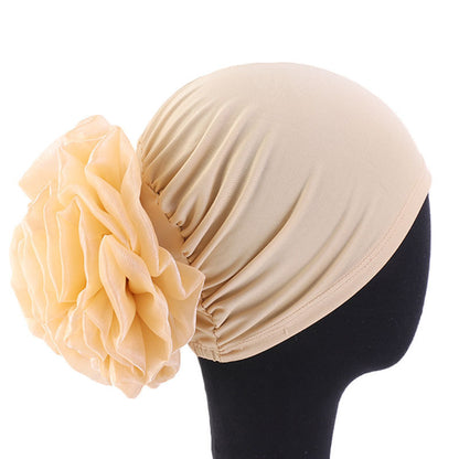 Cross-border new big flower headscarf cap toe cap ethnic style small cap hair loss cap wedding cap TJM-262