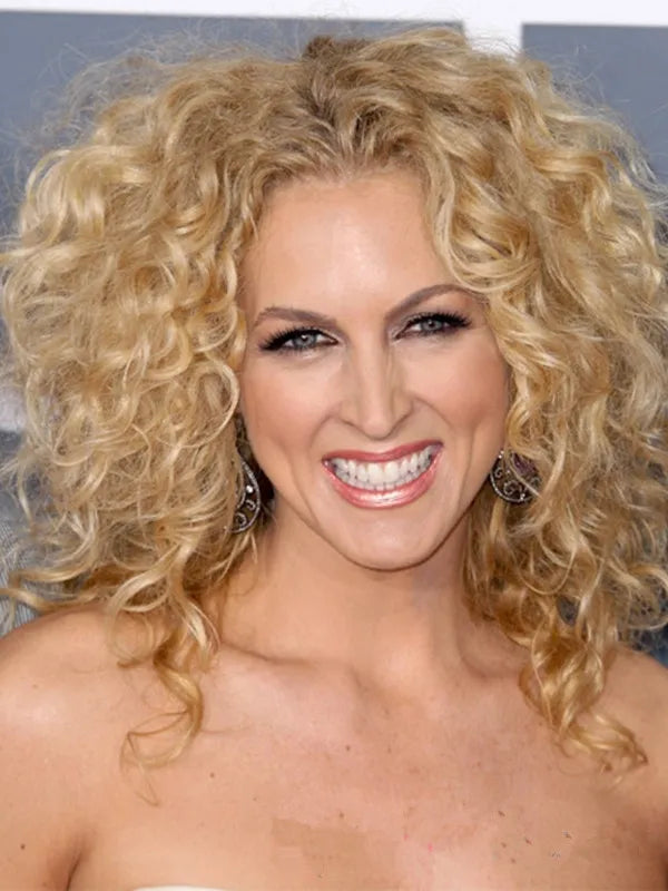 Pretty Curly Human Hair 18 Inches African American Front Lace Wigs