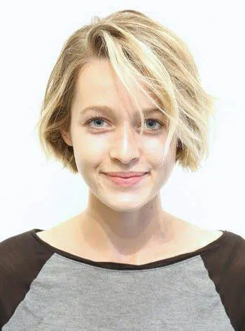 Fashionable Short Straight Hairstyle Lace Front Human Hair Wig 8 Inches