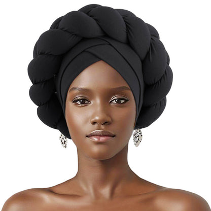 Cross-border supply three-dimensional sponge twist braid headscarf hat African hat ethnic style clothing hat JDT-488A