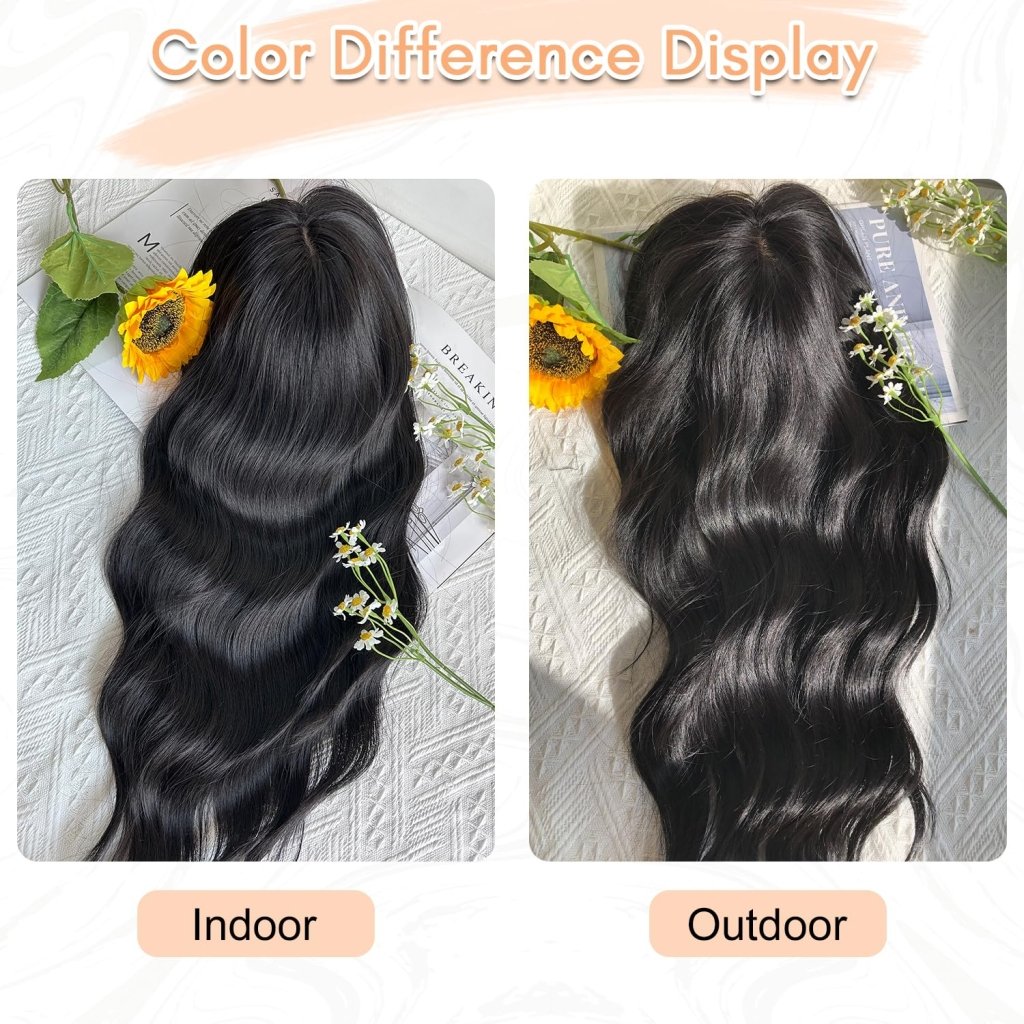 20Inch Wavy Hair Topper for Women Add Volume&Cover Thinning Hair with Natural Looking Hair Piece